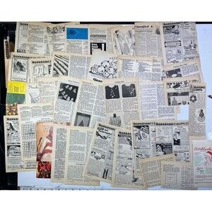 Ephemera 31+ Cut Out Pages pictures articles Workbasket Magazine Sept Dec 1983